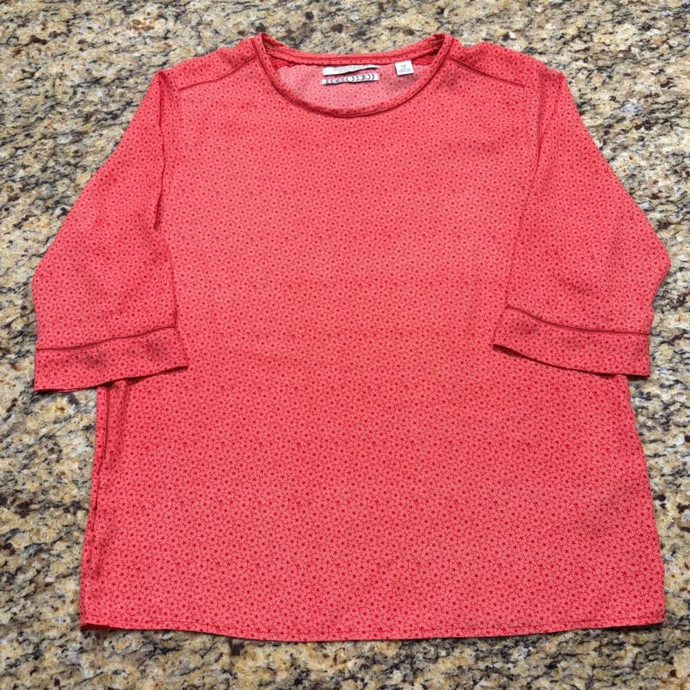 Scotch & Soda Maison Scotch Red Star Print 3/4 Sleeve Top Size 2 Medium ws